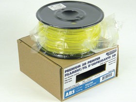 3D Printer Filament, 1.75mm ABS, Yellow